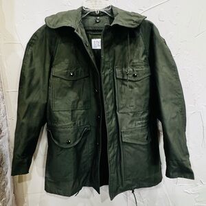 Vintage USAF Military Sateen Cotton Jacket w Liner MIL-J-4883C Men XS 1966